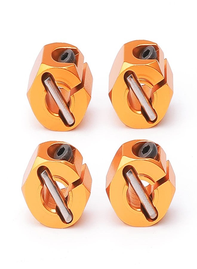 Rchobbytop 5mm & 7mm Thickness Aluminum 12mm Hex Wheel Hub Adapters with Screws Pins for 1/10 RC Cars Buggy Truck Crawler HSP Traxxas Redcat Arrma Tamiya etc, Gold - Image 5